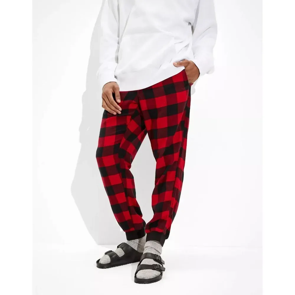 American Eagle‎ Outfitters Mens AE Plaid Flannel PJ Pant Buffalo Red Check SZ XL
